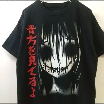 SPENCERS 캐릭터 호러 프린트 티셔츠 블랙 M 해외 구제 의류