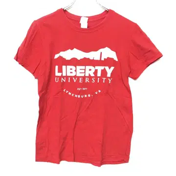 칼리지 구제 의류 LIBERTY UNIVERSITY 그래픽 티셔츠