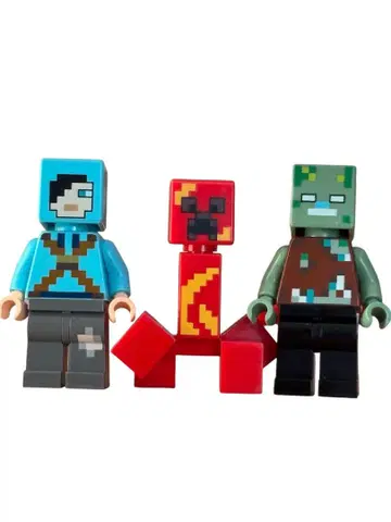 레고 LEGO 미니피겨 마인크래프트 마크 크리퍼 좀비 3개