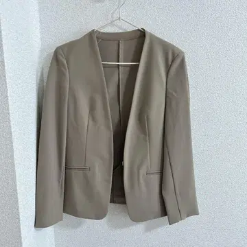 PLST 노카라 자켓 S 베이지