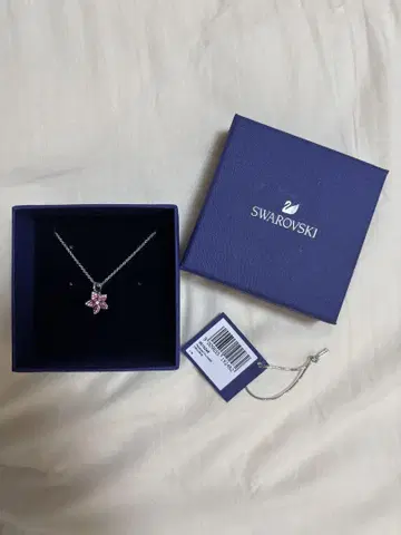 Swarovski 핑크 십자가 목걸이