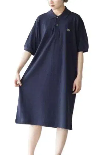 LACOSTE 폴로 원피스 네이비 반팔 사이즈 38