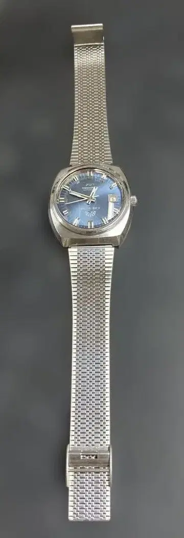 TECHNOS BULE SKY 파란 다이얼 수동 와인딩 시계 used