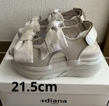 다이애나 통굽 더블 리본 샌들 21.5cm