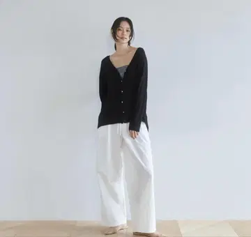 2턱 나일론 볼륨 팬츠