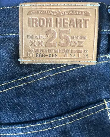 IRON HEART 666-XHS 스트레이트 데님 W34 L36