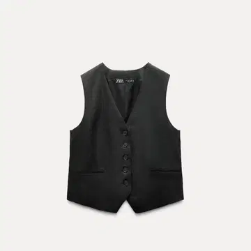 ZARA 테일러드 린넨 베스트