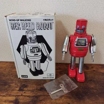 HEX HEAD ROBOT 육각 로봇 양철제 박스 포함 태엽식