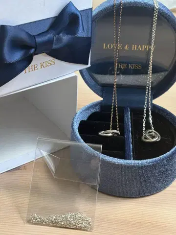 THE KISS 실버 페어 목걸이 SPD537CZ-538
