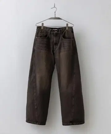 WYM LIDNM 빈티지 워싱 커브드 데님 새상품급