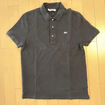 레어 라코스테 LACOSTE 블랙 피케 셔츠 남성용 원포인트