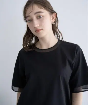이에카베카 t셔츠 시어 MIX 풀오버 여성용