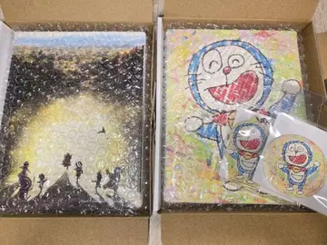 도라에몽/그림 세계 이야기/캔버스/아크릴 키홀더/아트 캔뱃지