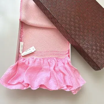 [새상품급 미사용품] 오비 장식 천 총 순수 실크 핑크