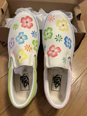 VANS 슬립온 핸드 페인트 23cm