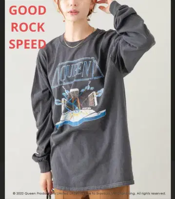 GOODROCKSPEED QUEEN 그래픽 긴팔 티셔츠 루즈핏 긴팔티