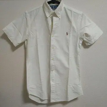 Ralph Lauren 반팔 셔츠 커스텀 핏 화이트