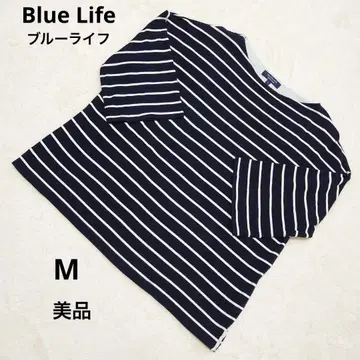 BLUELIFE 블루라이프 스트레치 네이비 5부 소매 티셔츠 M