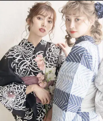 DITA 디타 유카타 2 달밤의  조사 블랙 화이트 핑크