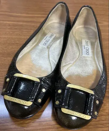 JIMMY CHOO/지미추/에나멜/플랫슈즈/여성용