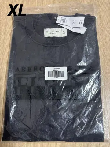Abercrombie & Fitch XL 다크 그레이 T셔츠 자수 로고