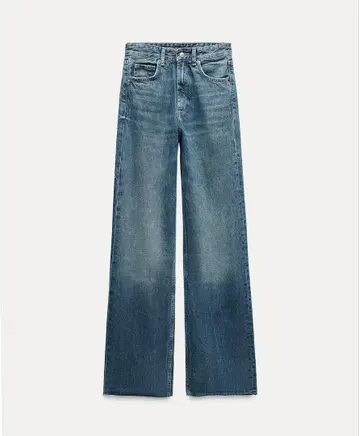 ZARA TRF 하이 라이즈 와이드 레그 32(5호) / 블루