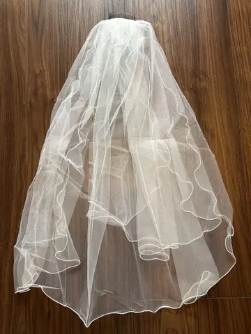 새상품급 웨딩 베일, 비 라 마리에! 일본제 화이트 착용 사진 있음