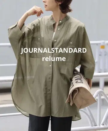JOURNAL STANDARD 코튼 보일 돌먼 슬리브 셔츠