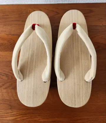 도쿄 긴자 아와야 여성용 일본 나막신 흰색 23cm