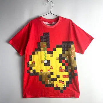 마리오 포켓몬 피카츄 T셔츠 포켓몬센터 시부야 8BIT