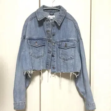 TOPSHOP 데님 재킷 G재킷 크롭 기장, 컷오프 M 사이즈