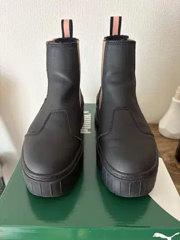 PUMA 사이드 고어 부츠 블랙 통굽