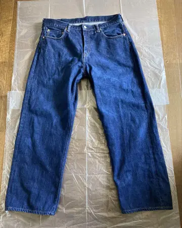 KOJIMA GENES 15oz 파이프 와이드 스트레이트 데님