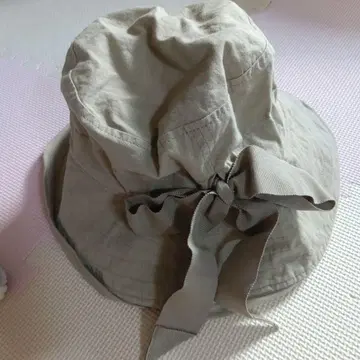 카시라 새상품 리본 포함 베이지 버킷햇