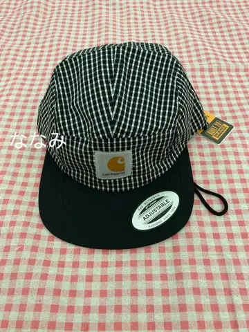 Carhartt 블랙 화이트 체크 워크캡