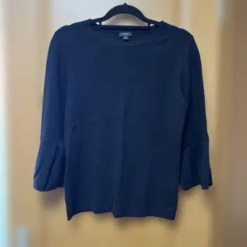 ANN TAYLOR 블랙 니트 M 플레어 슬리브