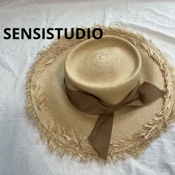 SENSISTUDIO 중절모 파나마 햇 프린지 밀짚모자