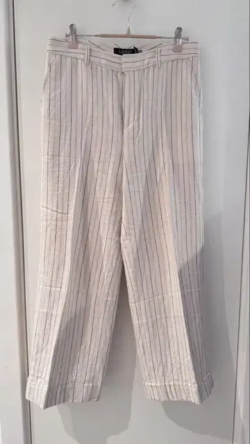 미사용 Ralph Lauren 랄프 로렌 여성용 린넨 와이드 팬츠