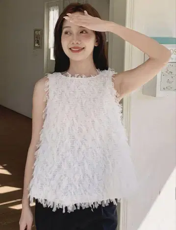 [새상품급] 벌스데이 배쉬 MAGGY NS TOPS 화이트 S