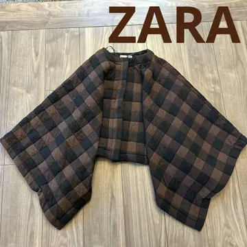 새상품 ZARA 자라 체크 퀼팅 자켓 판초 아우터
