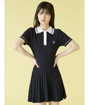 Lily Brown 폴로 니트 미니 원피스