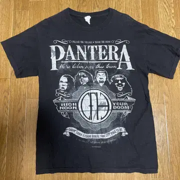 PANTERA 밴드 티셔츠 페이드 밴T