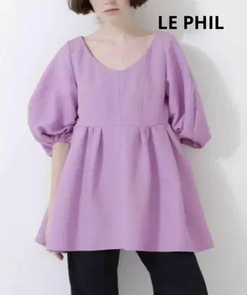 LE PHIL 르필 블라우스 튜닉 자카드 퍼프 슬리브 VERY