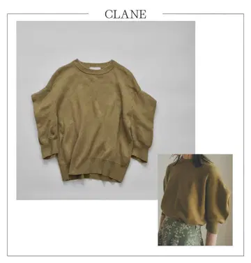 CLANE 클라네 스퀘어 택 슬리브 니트탑 1
