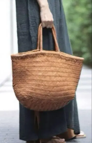 Deuxieme Classe DRAGON TOTE 브라운 바스켓백