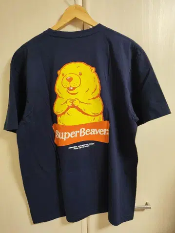 [ SUPERBEAVER ] 티셔츠 네이비 XL