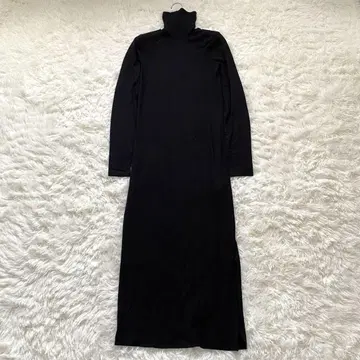 폴로 랄프로렌 울 블렌드 저지 터틀넥 미디 드레스