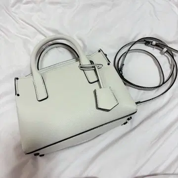 스트럭처드 더블 탑 핸들 토트 - 크림