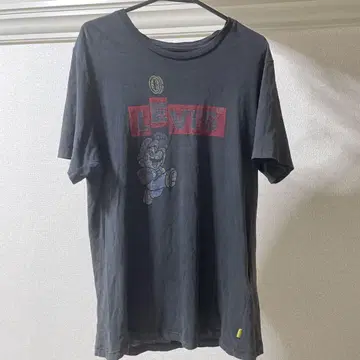 구제 LEVI'S 마리오 프린트 티셔츠 블랙