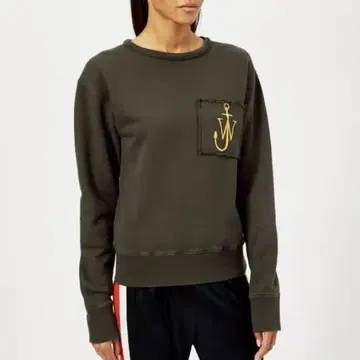 JW ANDERSON JW 앤더슨 로고 맨투맨 브라운